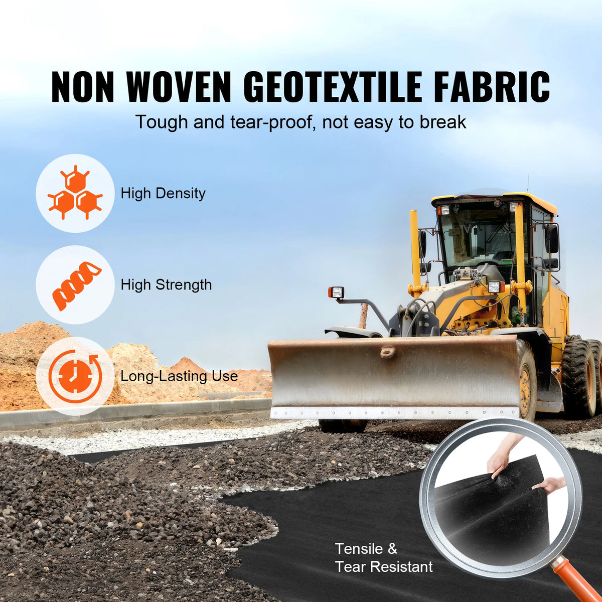 SucceBuy Non-Woven Geotextile Fabric For Driveways And Landscaping