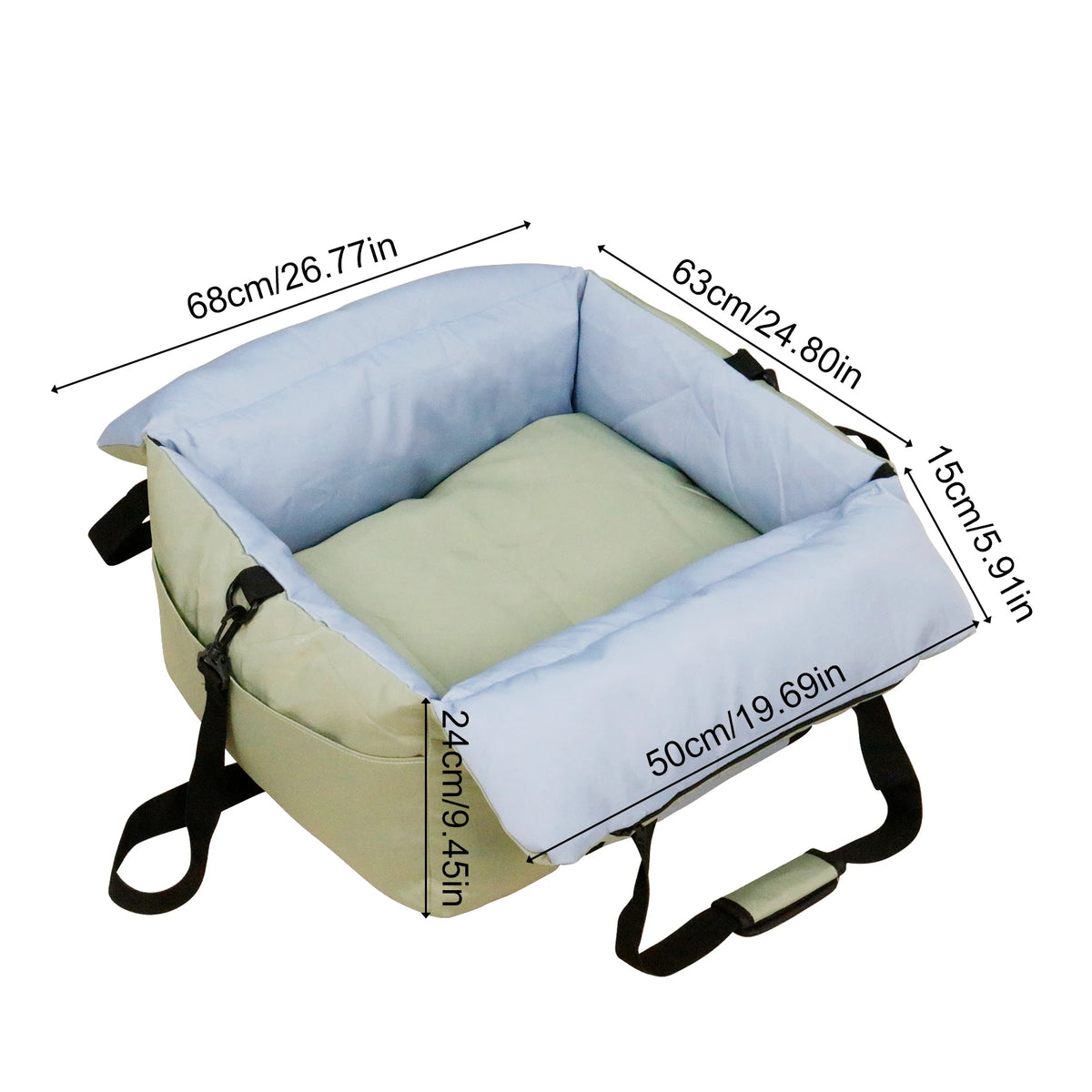 BORWART Portable Dog Car Seat For Safe Pet Travel
