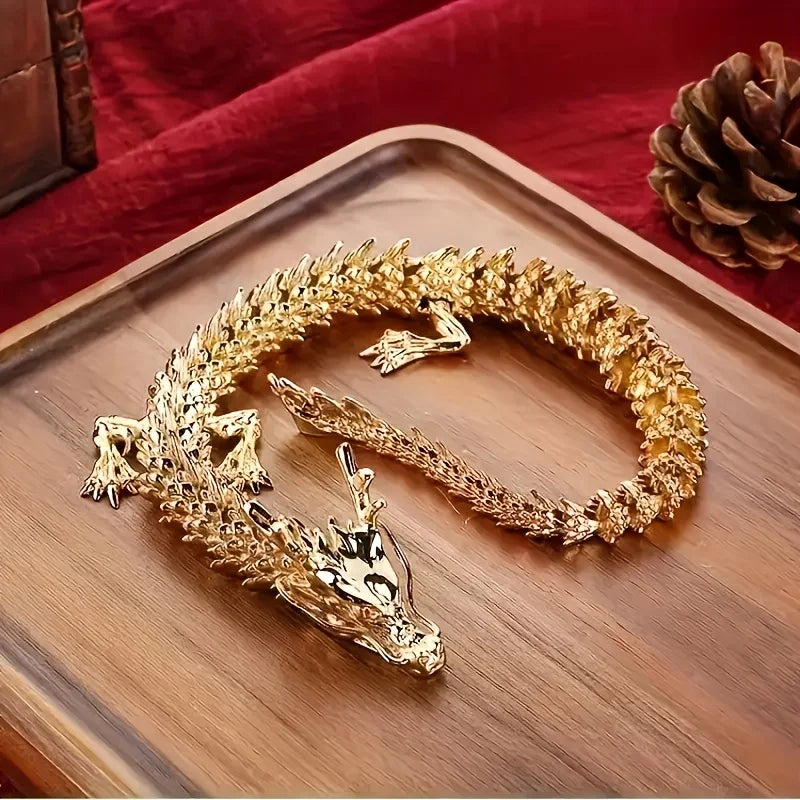 Majestic Movable Dragon Statue for Home and Desk Decor