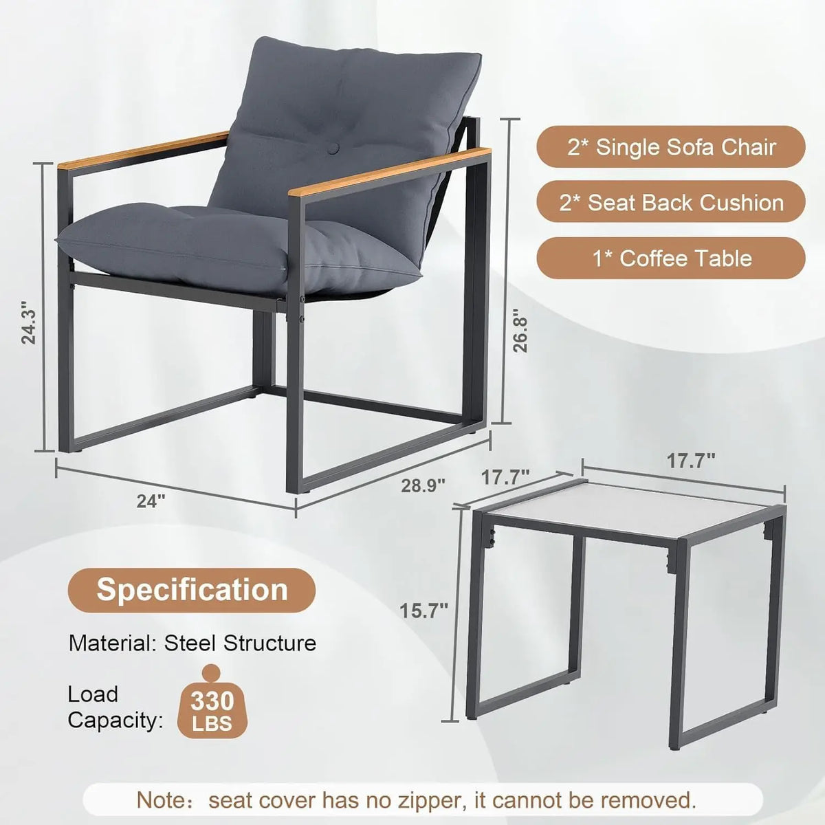 Outdoor Bistro Patio Set With Glass Table And Textilene Chairs