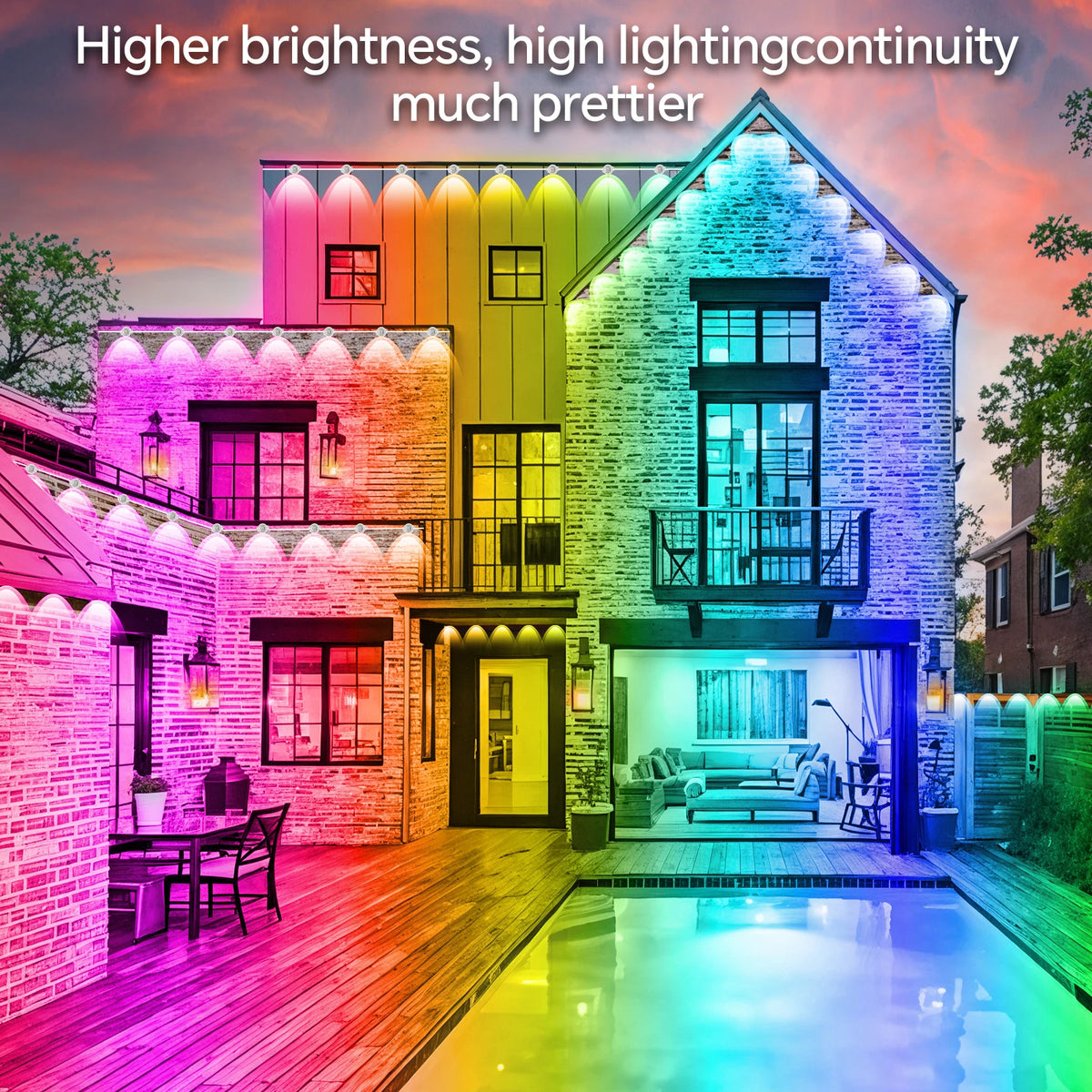AILBTON Smart Permanent Outdoor LED Eaves Lights With App Control