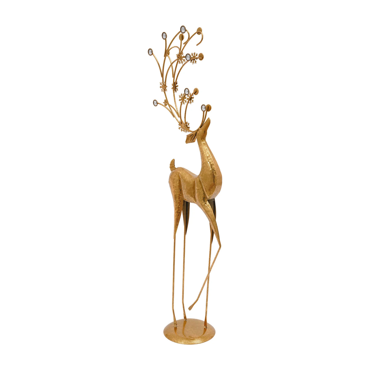 Retro Metal Deer Statue for Elegant Indoor Holiday Decor