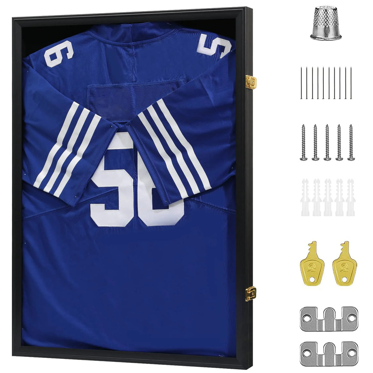Lockable Sports Jersey Display Frame With UV Protection Acrylic Case