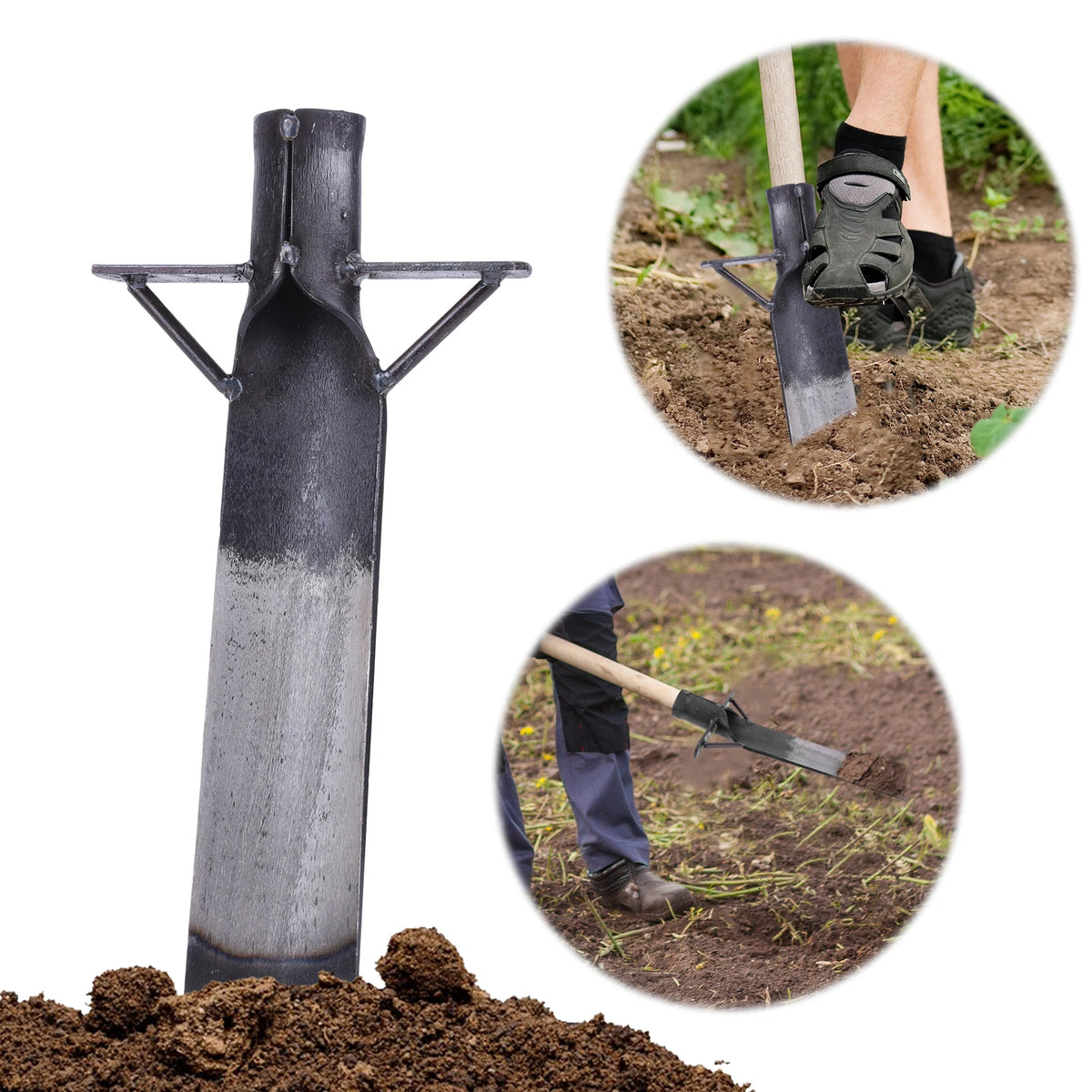 Heavy Duty Manganese Steel Garden Spade for Planting and Transplanting