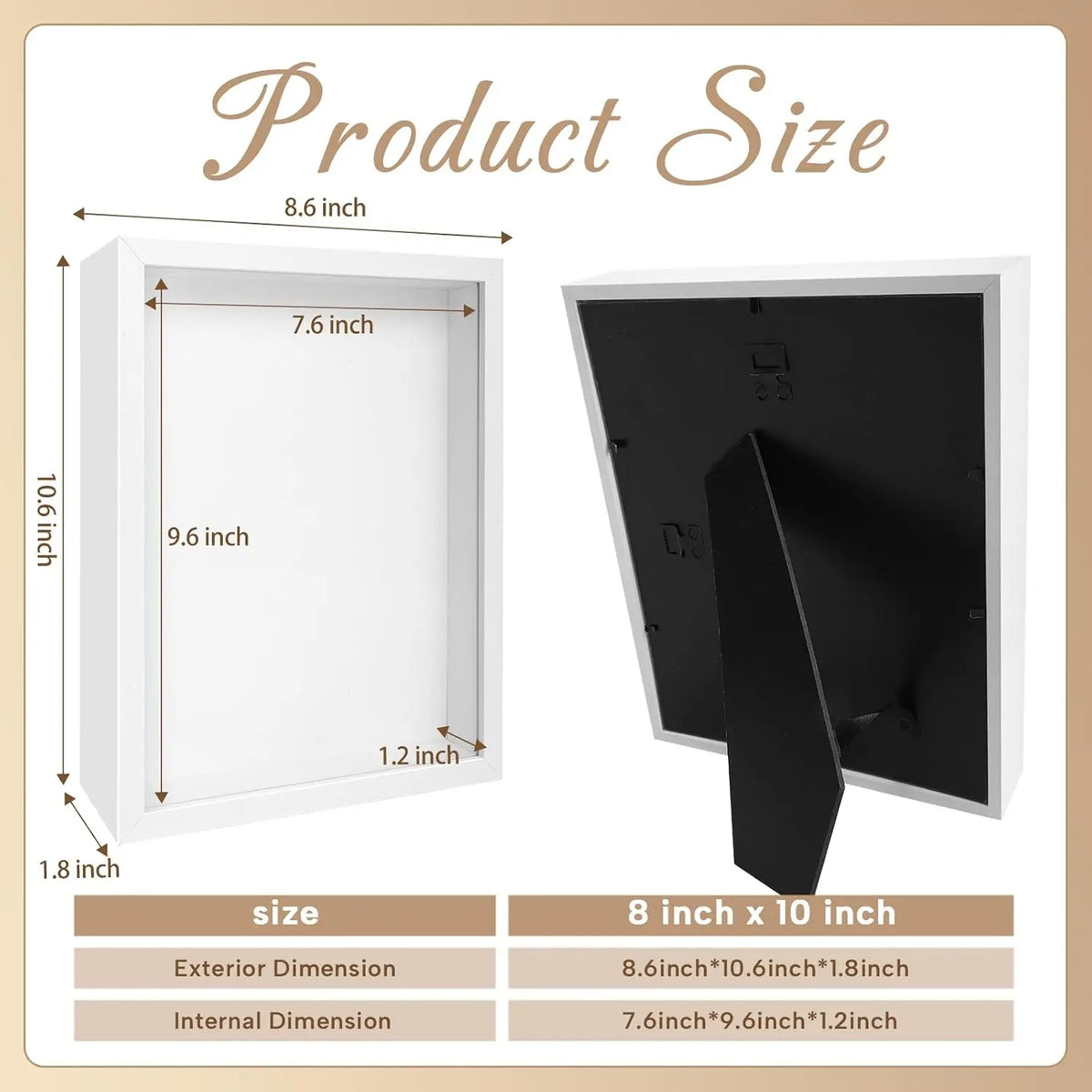 Four Pack Deep Display Shadow Box Frames For Keepsakes