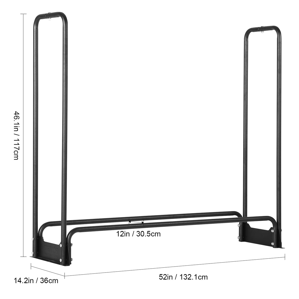 SucceBuy Outdoor Firewood Rack With Heavy 600D Oxford Waterproof Cover