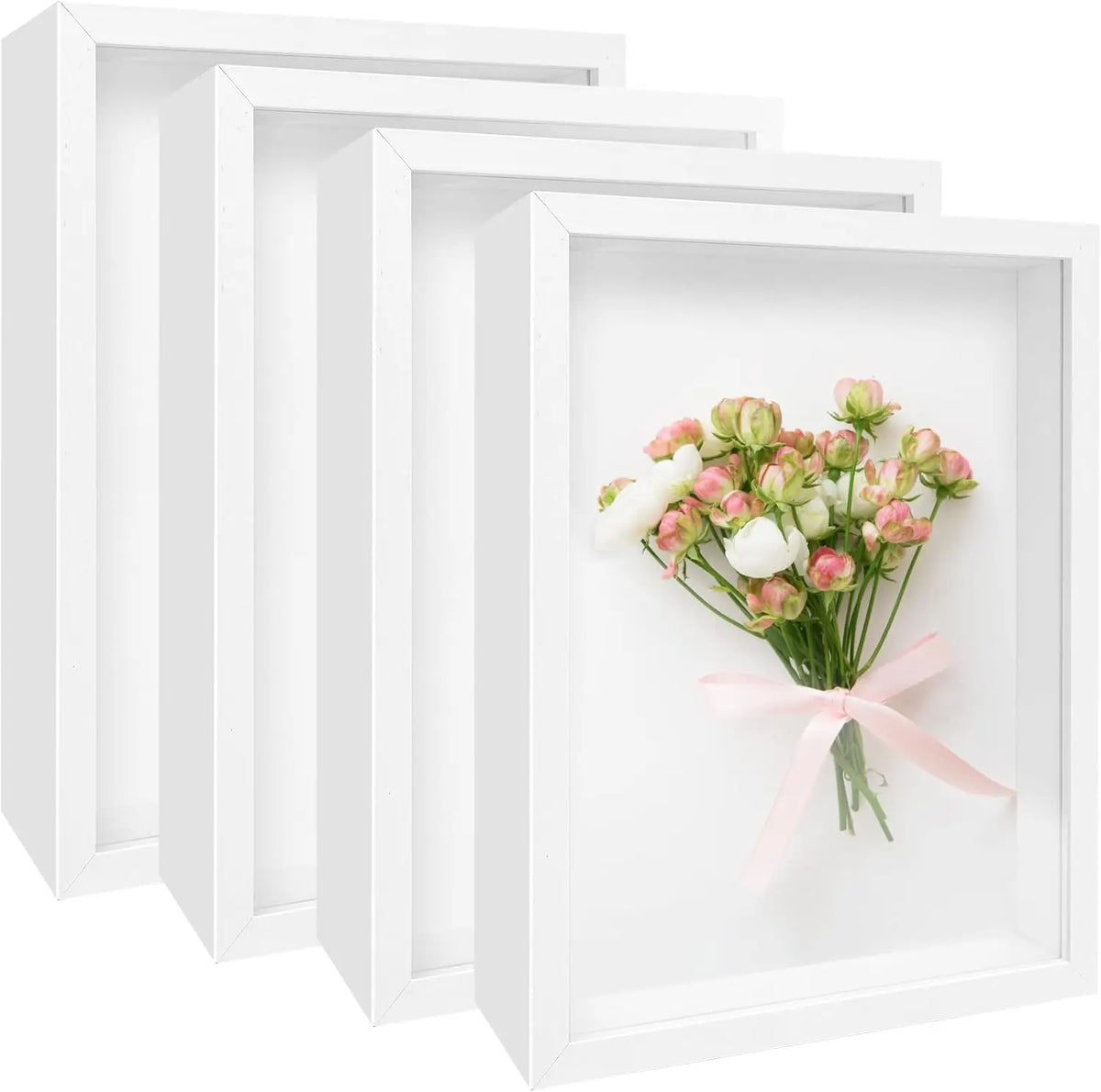 Four Pack Deep Display Shadow Box Frames For Keepsakes