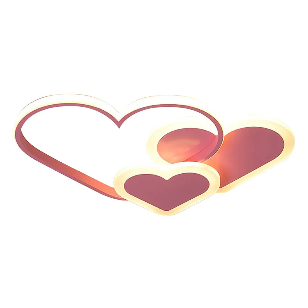 Heart Shaped LED Ceiling Light With Remote Dimmable Control