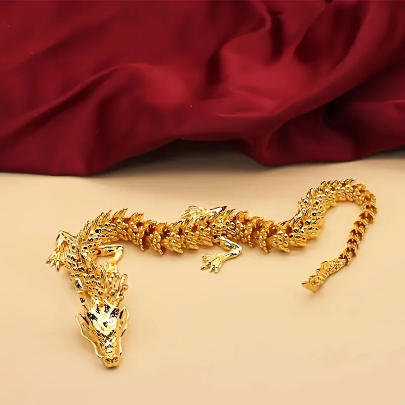 Majestic Movable Dragon Statue for Home and Desk Decor