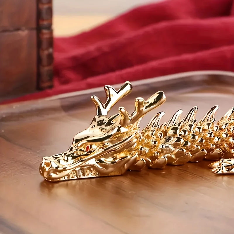 Majestic Movable Dragon Statue for Home and Desk Decor