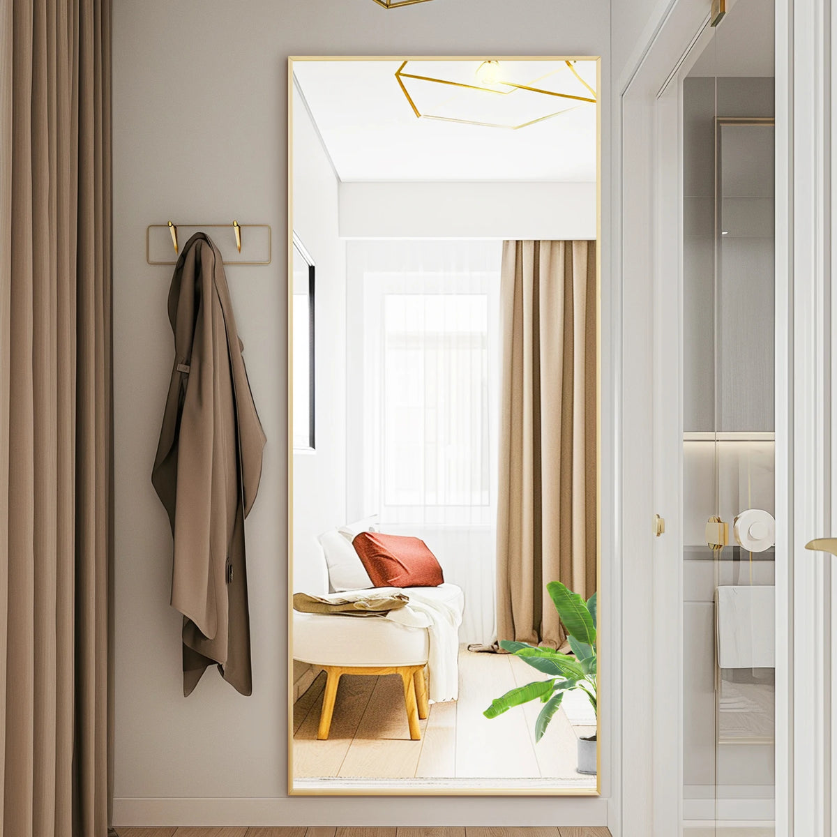 MCQ Arched Full Length Mirror With Stand For Modern Home