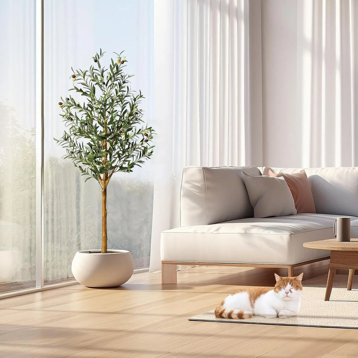 HiMISS Artificial Olive Tree for Home and Outdoor Decor