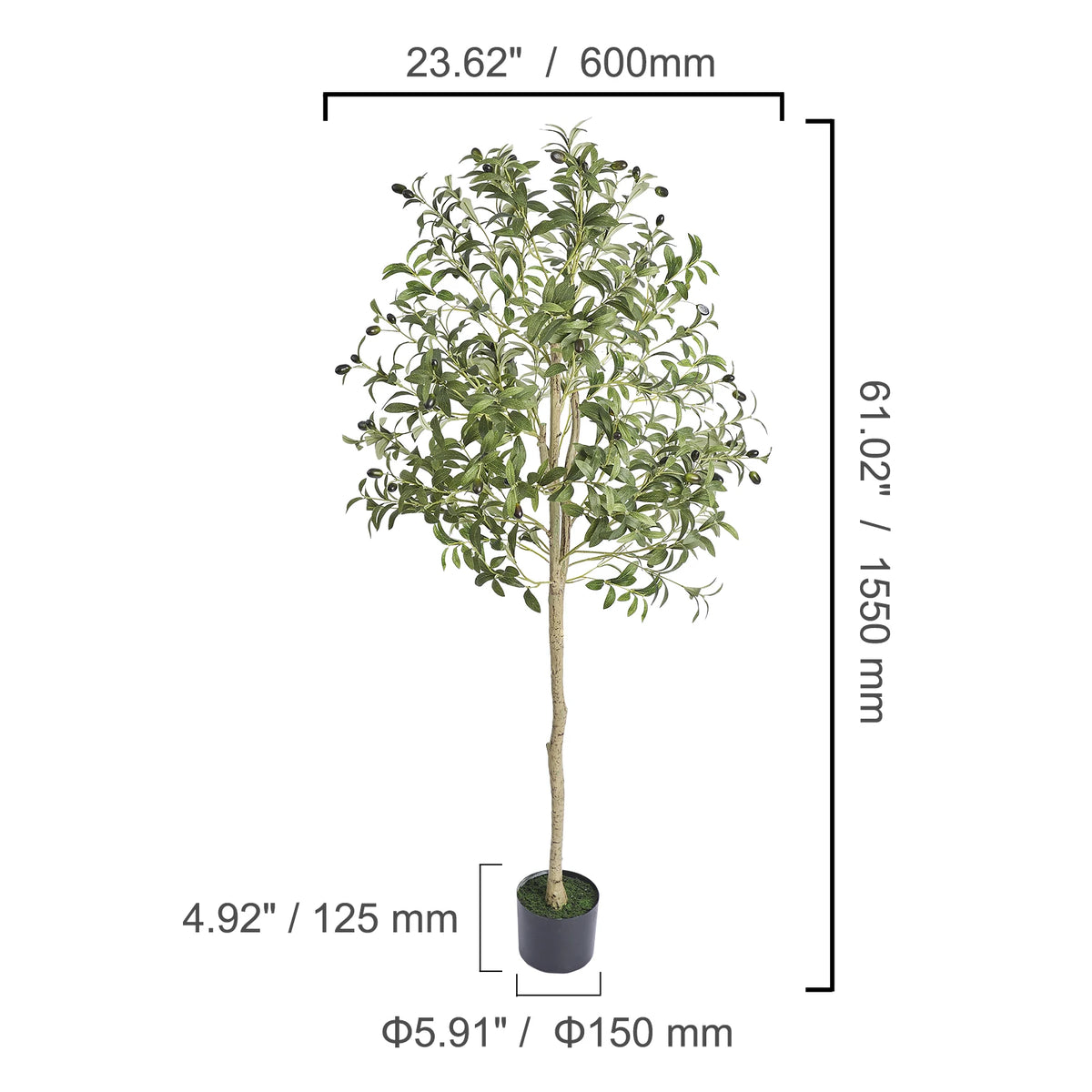 SucceBuy Artificial Olive Tree With Anti Tip Protection