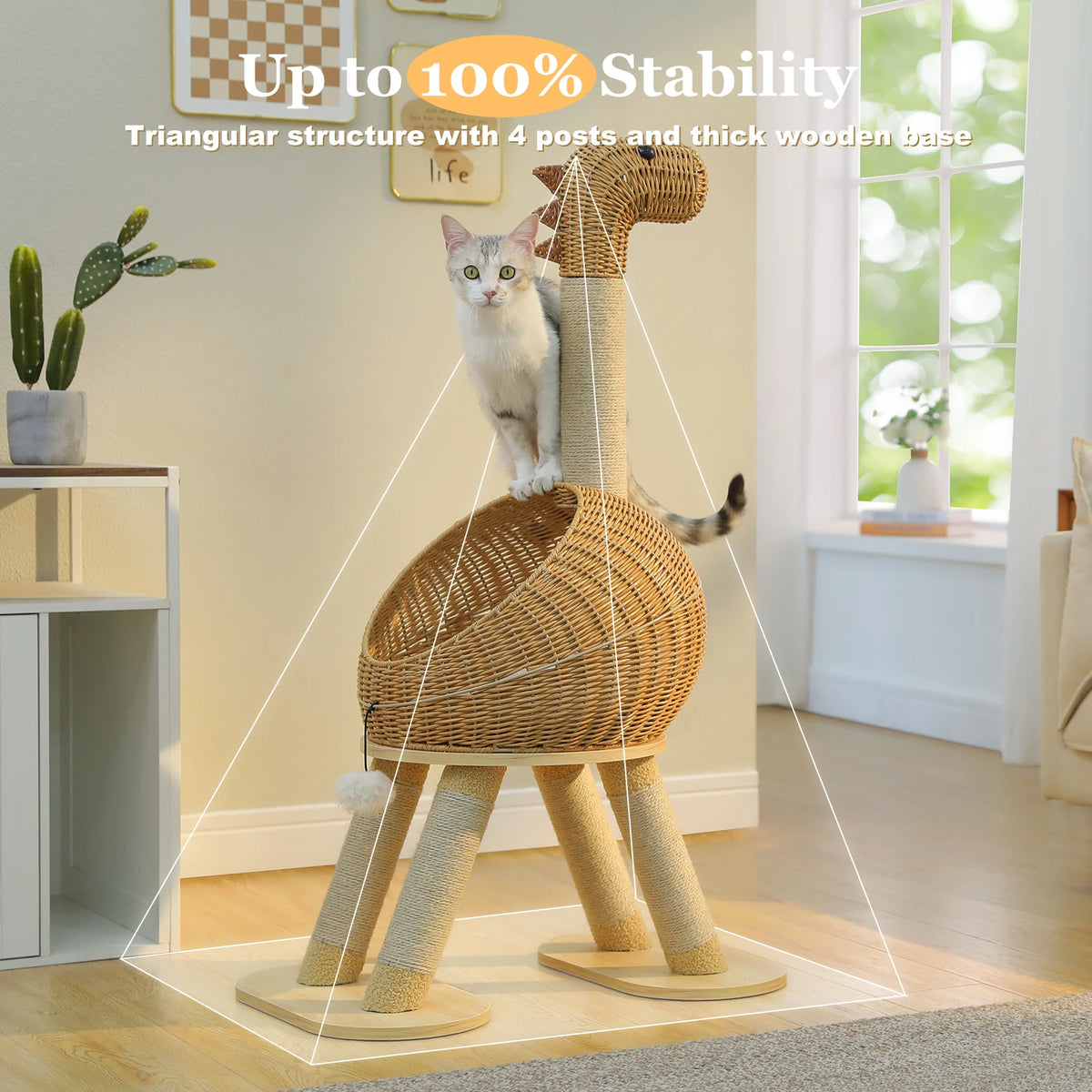 PAWZ Road Dinosaur Cat Tree With Sisal Scratching Post Condo