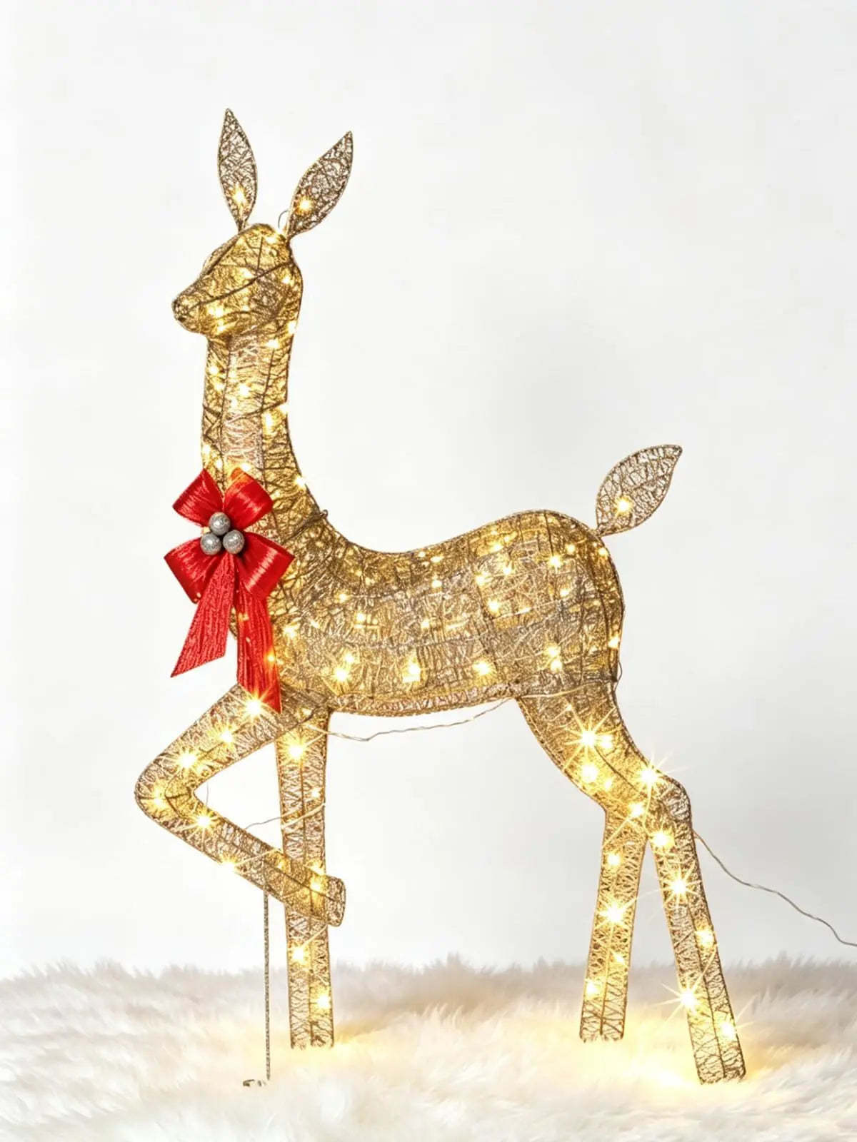 Lighted Christmas Deer Family Set With Energy Efficient LED Lights