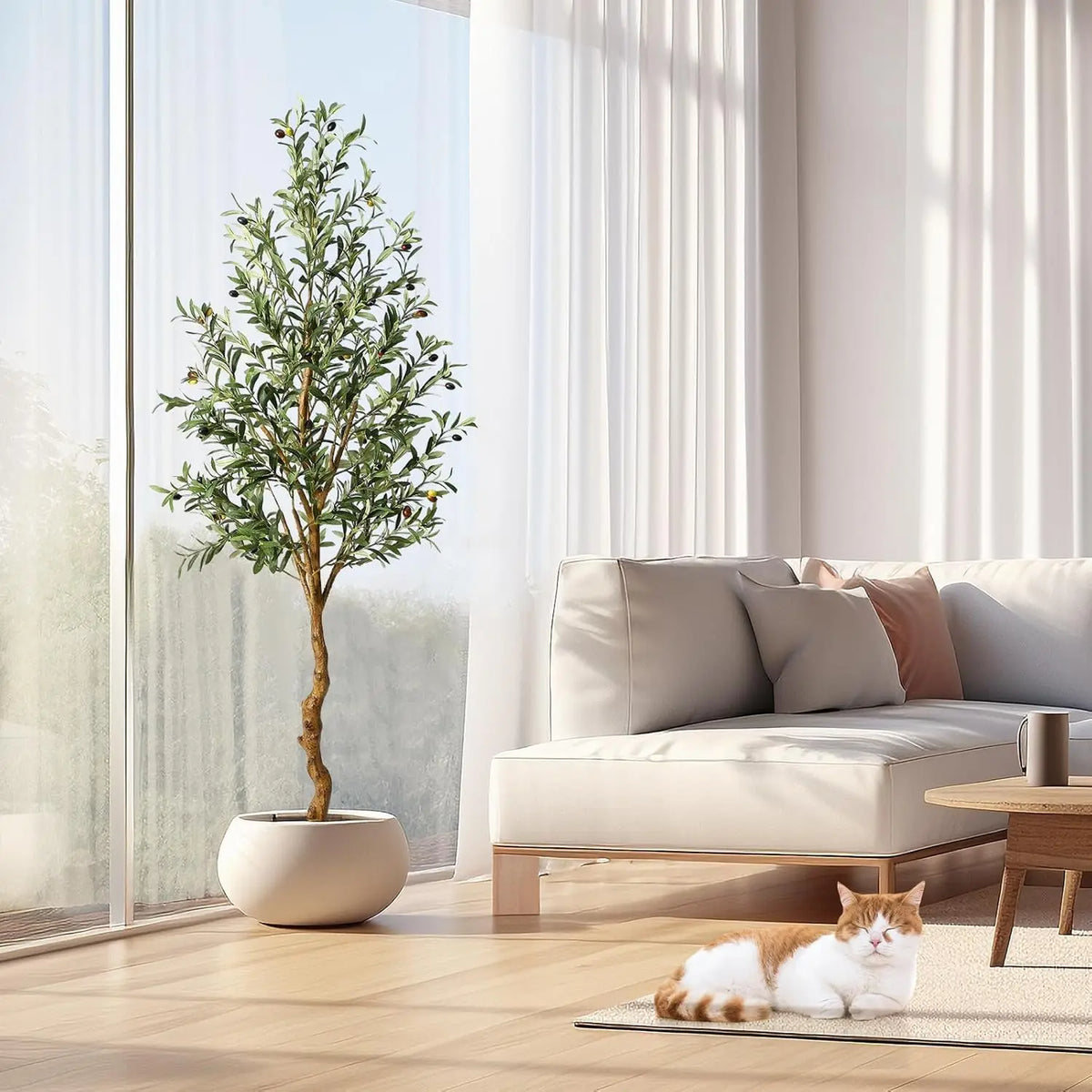 HiMISS Artificial Olive Tree for Home and Outdoor Decor