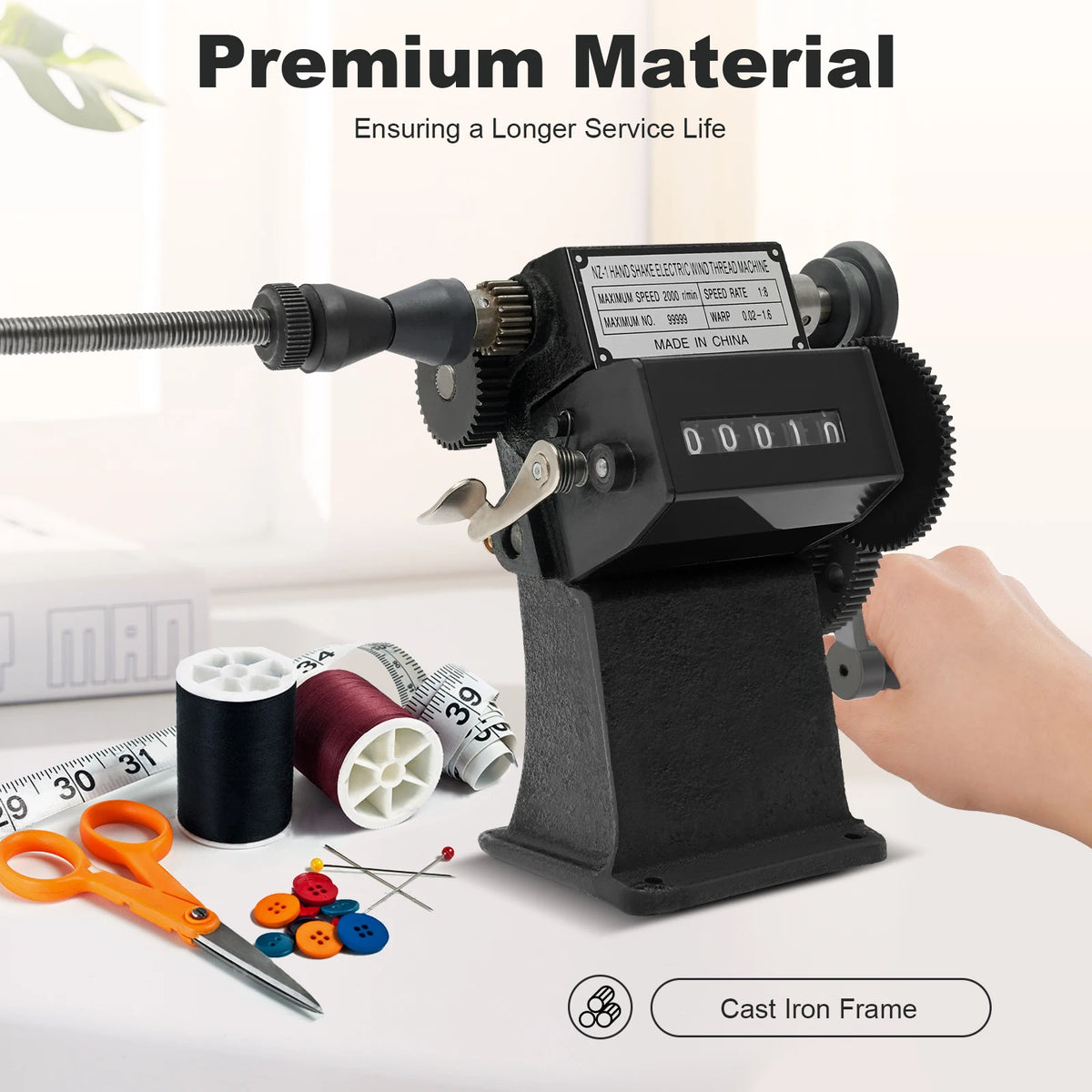 Manual Dual Purpose Coil Winding Machine With Counter