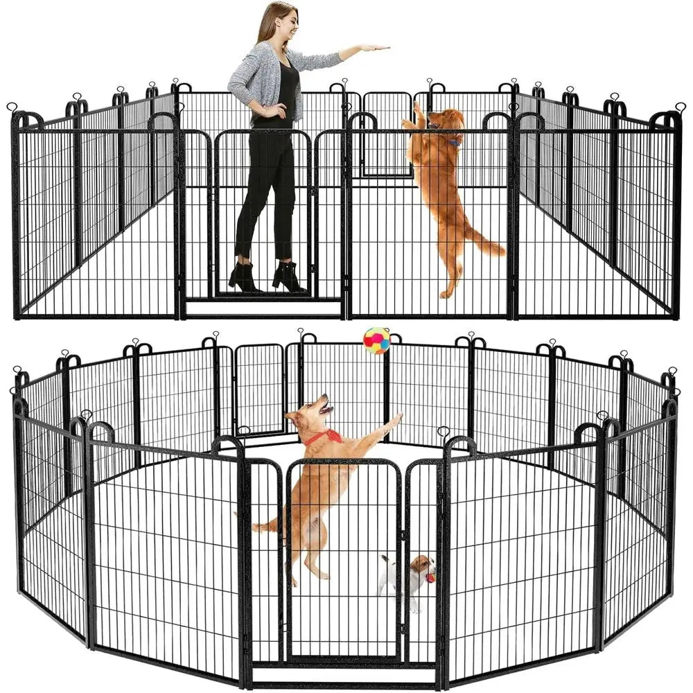 Heavy Duty Portable Outdoor Dog Playpen With 16 Panels