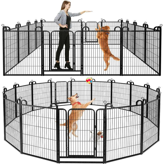 Heavy Duty Portable Outdoor Dog Playpen With 16 Panels