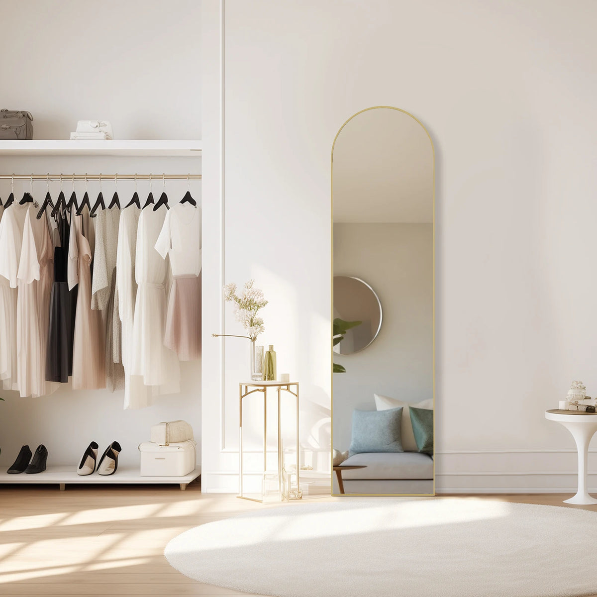 MCQ Arched Full Length Mirror With Stand And Wall Mount