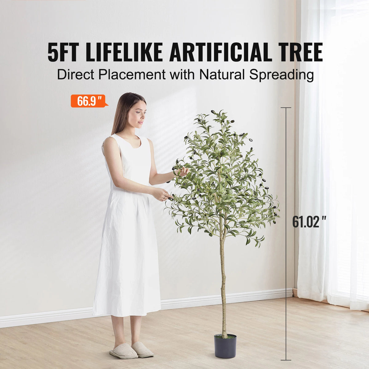SucceBuy Artificial Olive Tree With Anti Tip Protection