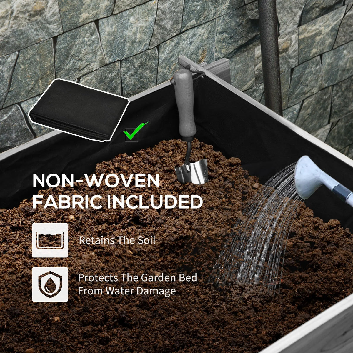 Outsunny Three Tier Raised Garden Bed With Five Planting Compartments