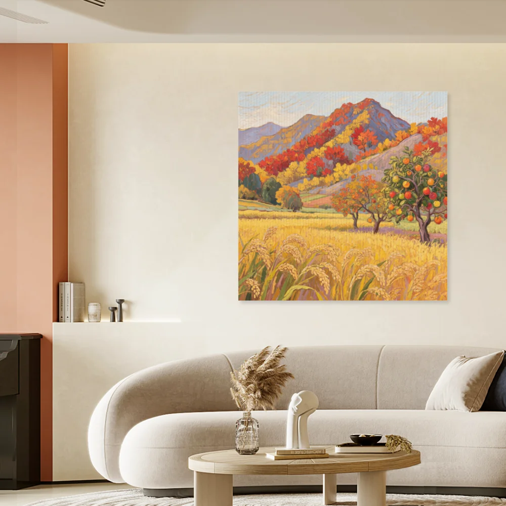 Four Seasons Landscape Canvas Wall Art Print For Home Decor