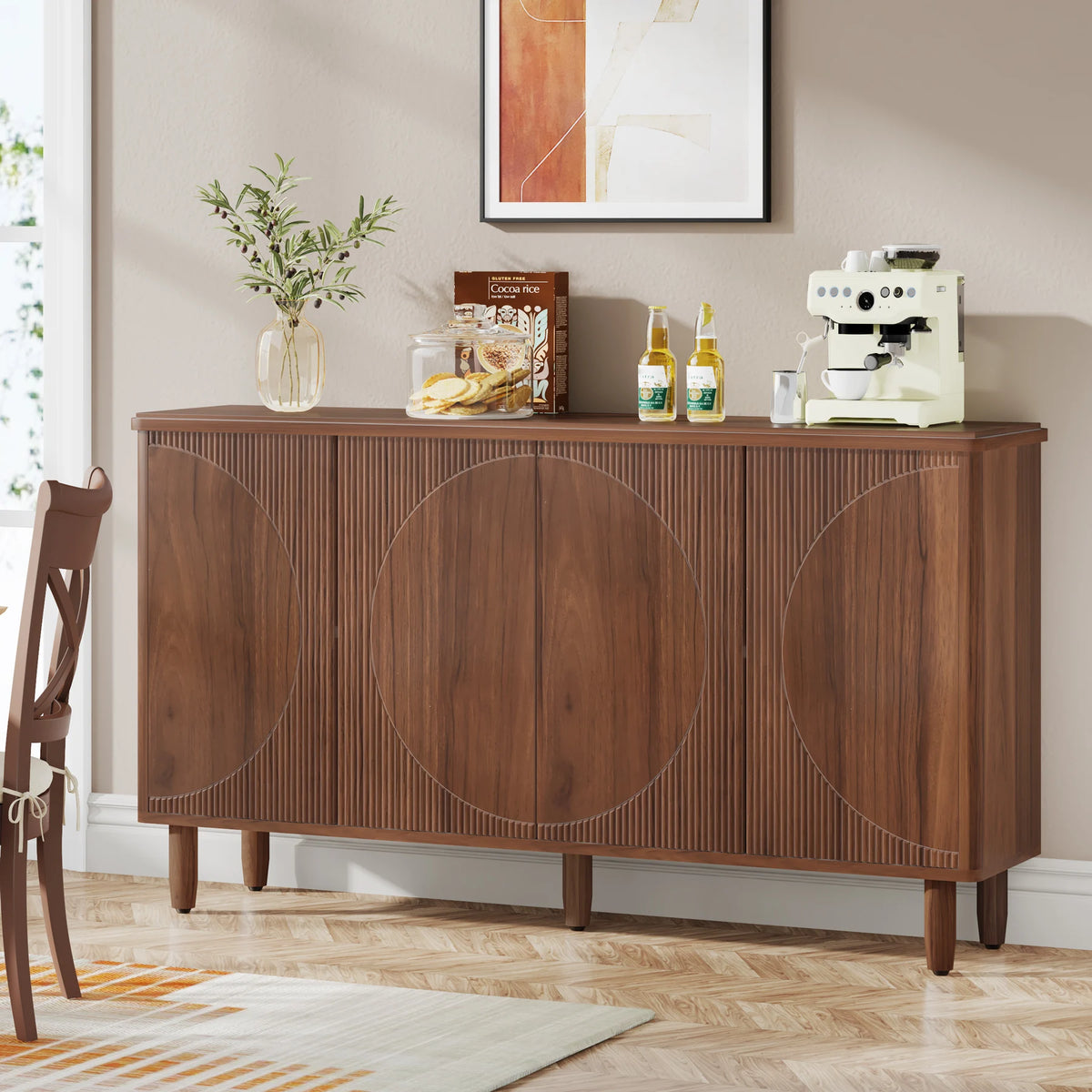 Tribesigns Modern Buffet Cabinet Sideboard With Doors And Storage