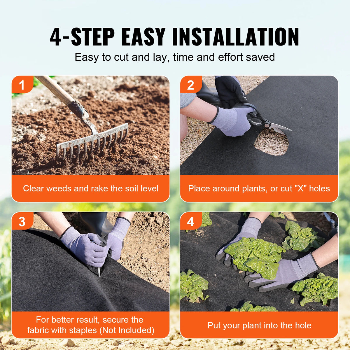 SucceBuy Non-Woven Geotextile Fabric For Driveways And Landscaping
