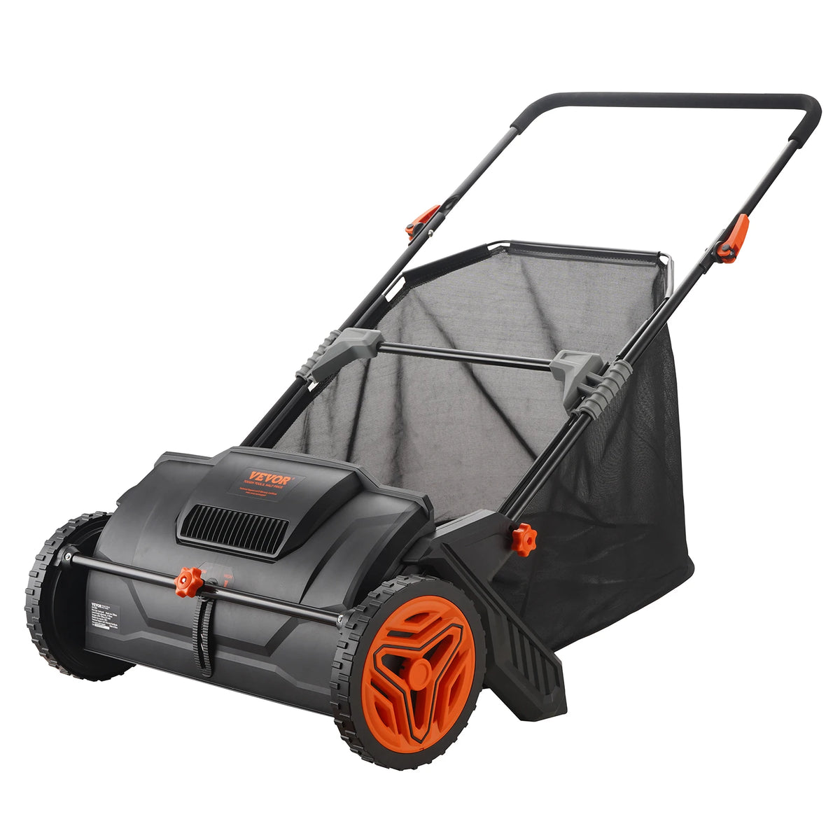 SucceBuy Push Lawn Sweeper With Mesh Hopper And Dual Brushes