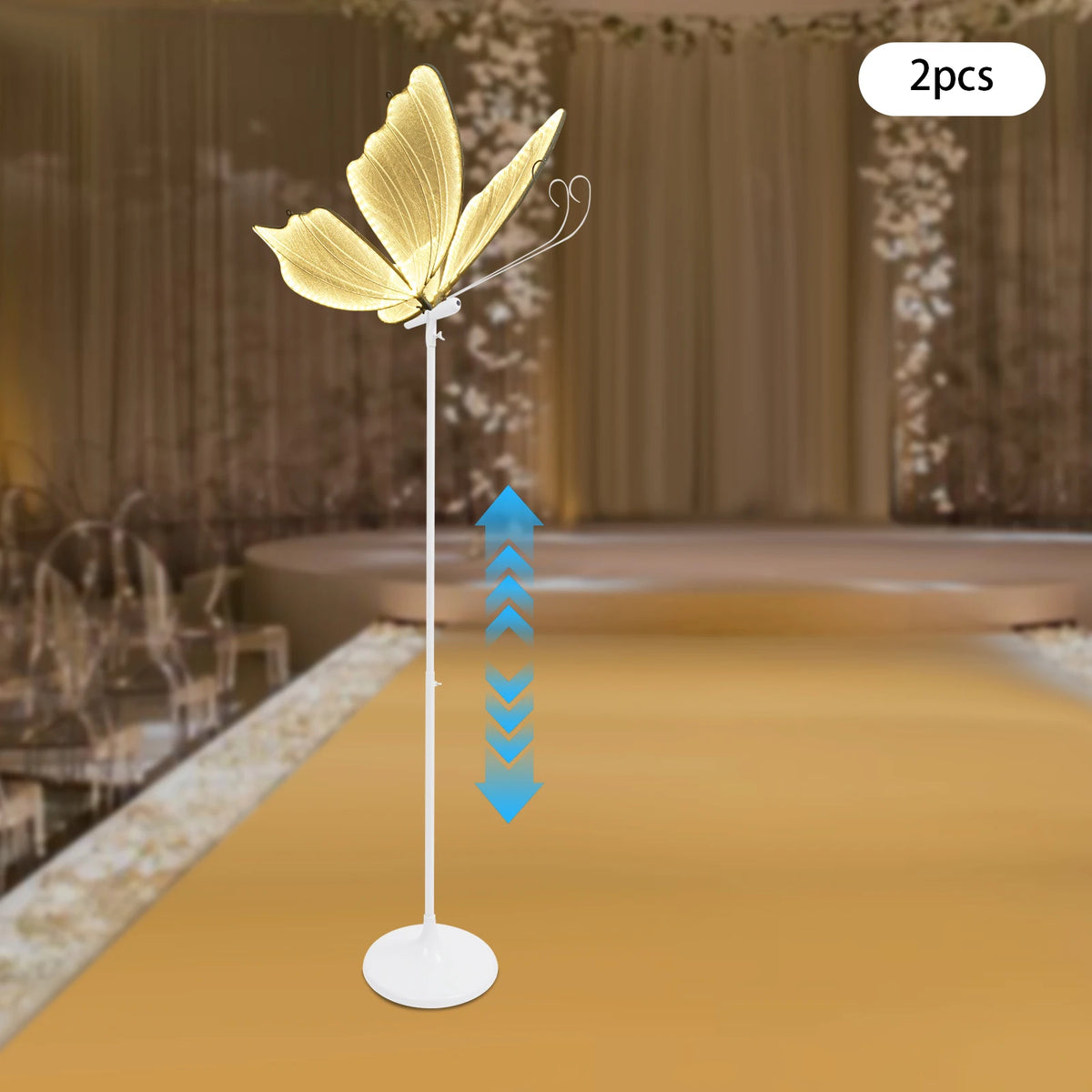 Romantic Butterfly LED Floor Lamp For Wedding And Home Decor