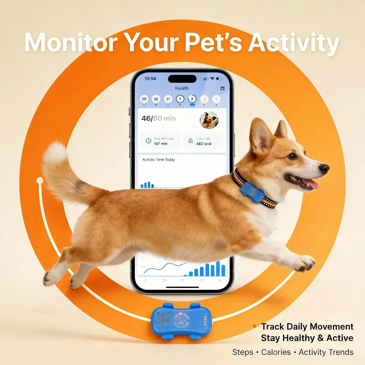 WANWAYTECH 4G GPS Pet Tracker With Real Time Tracking