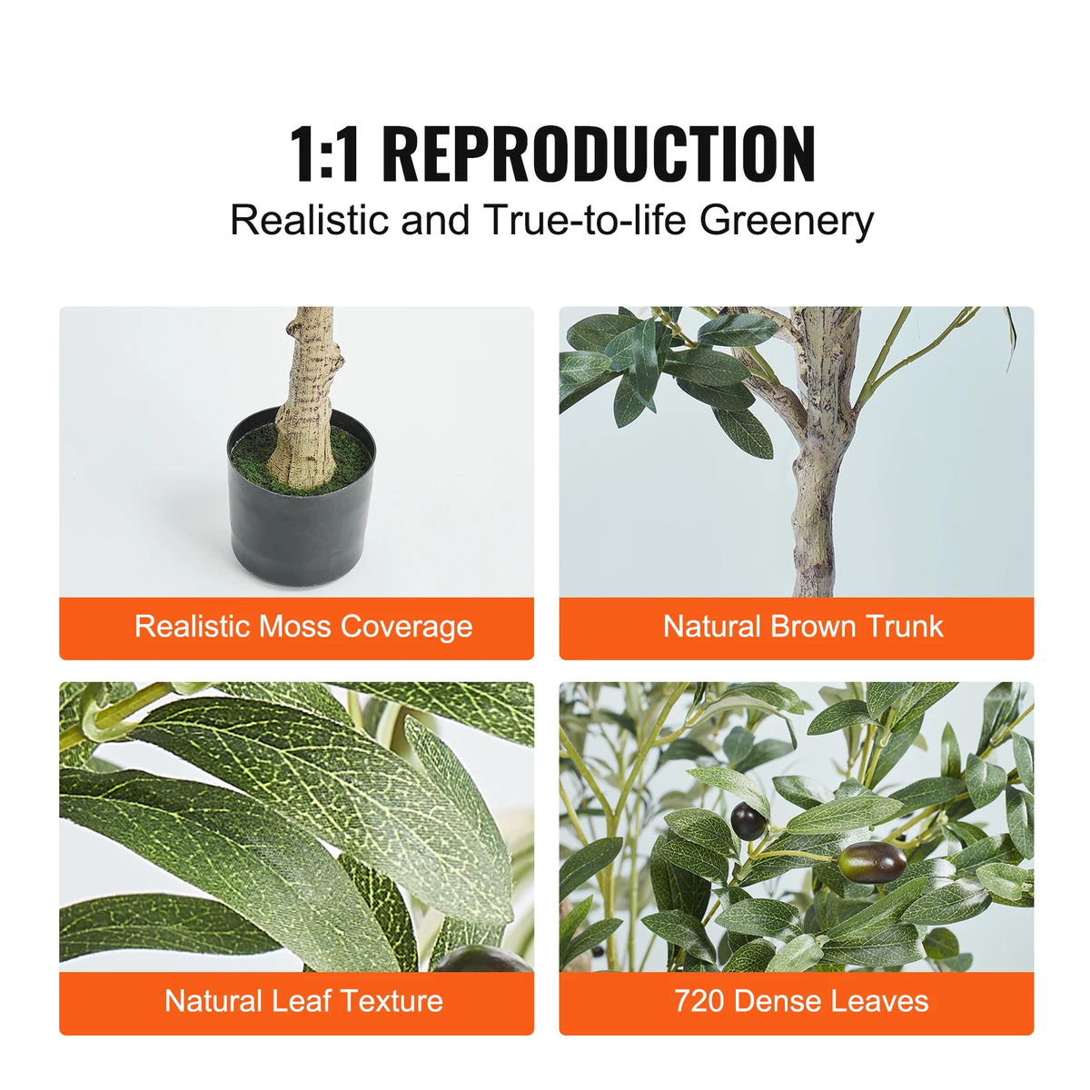 SucceBuy Artificial Olive Tree With Anti Tip Protection