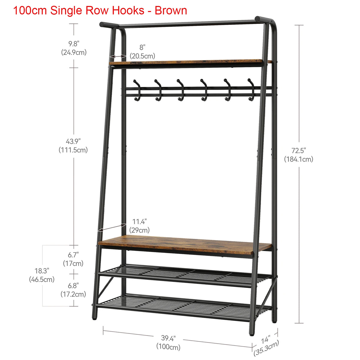 TWISTER.CK Entryway Coat Rack Bench with Shoe Storage and Hooks