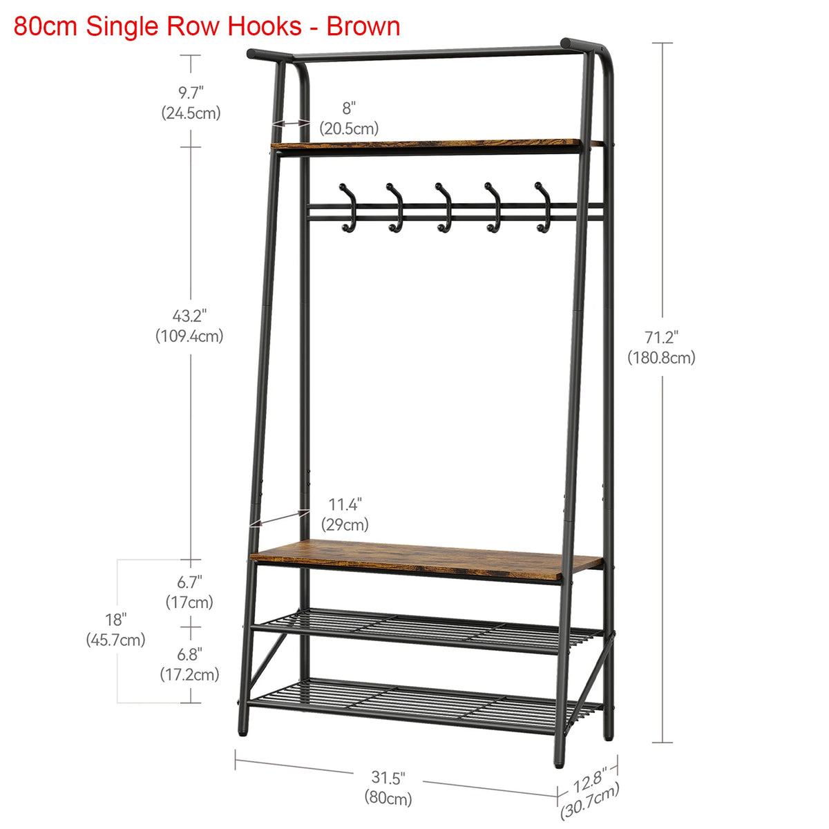 TWISTER.CK Entryway Coat Rack Bench with Shoe Storage and Hooks