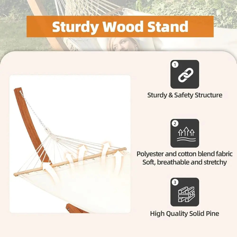 Heavy Duty Two Person Hammock With Stand For Patio