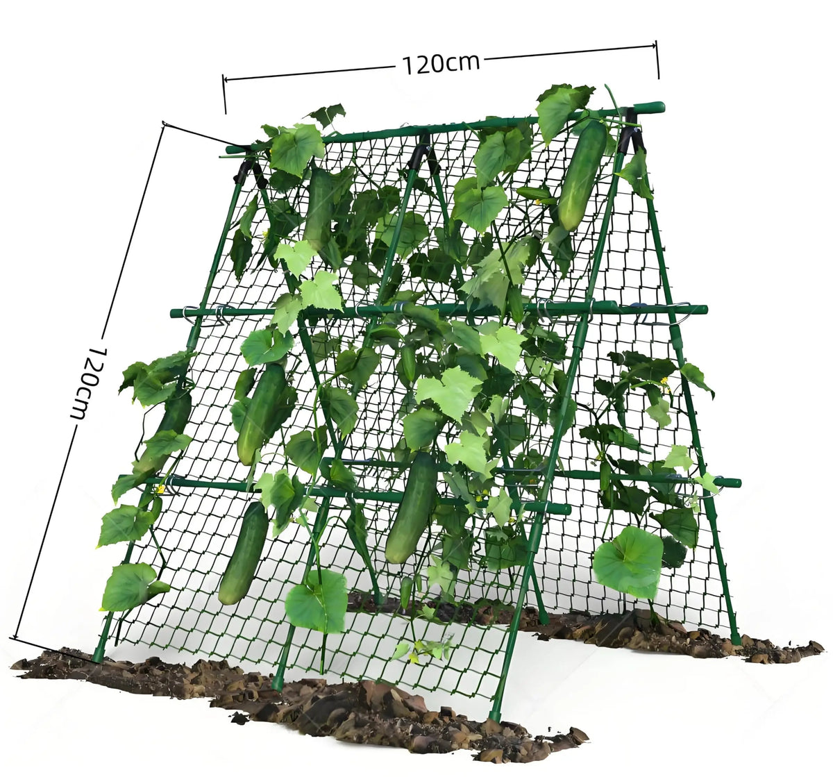 HiMISS Raised Bed Frame Garden Trellis With Netting For Climbing Vegetables Tomatoes Cucumbers