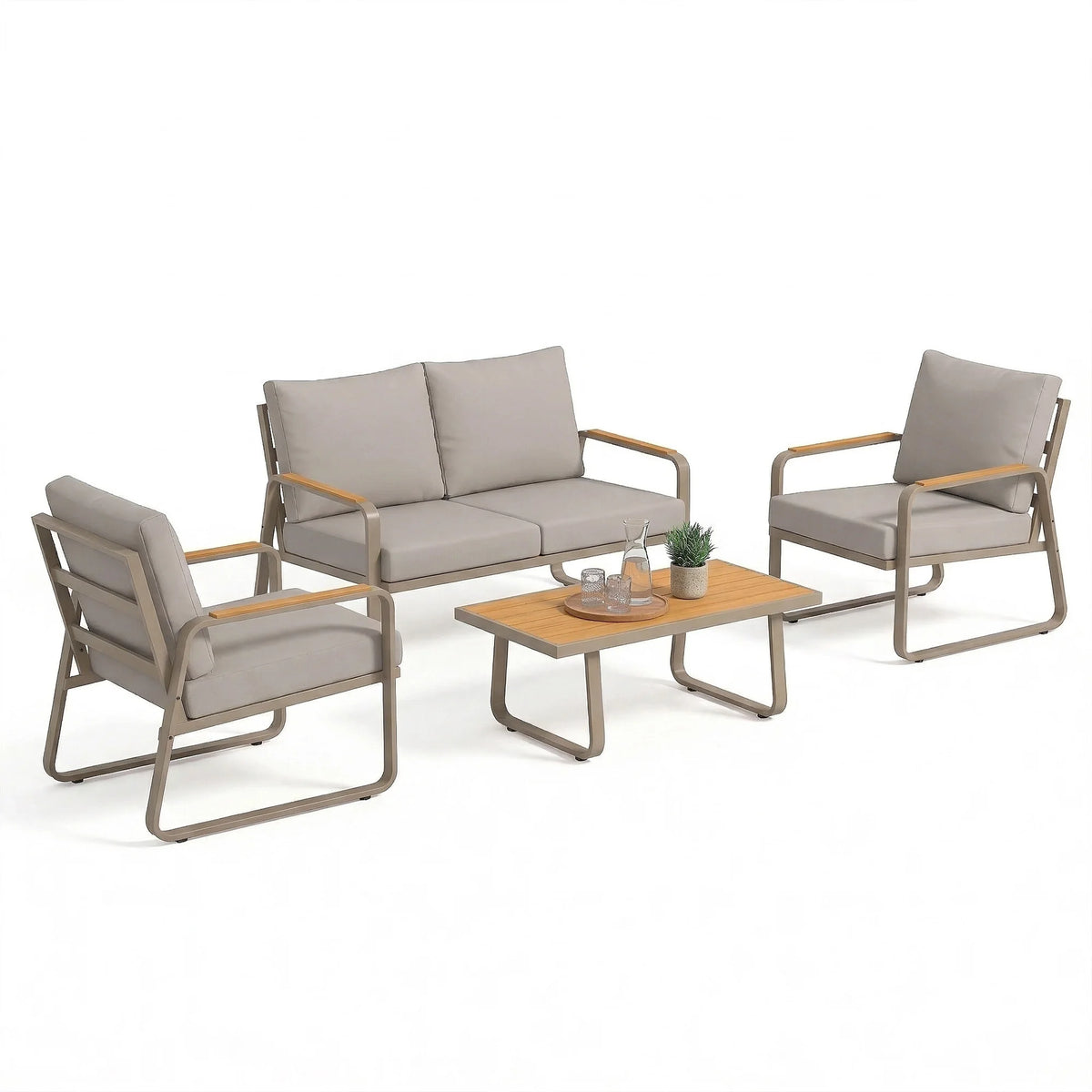 Outsunny Outdoor Patio Sofa Furniture Set for Garden Relaxation