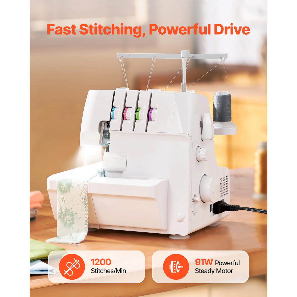 SucceBuy Serger Overlock Sewing Machine With Differential Feed