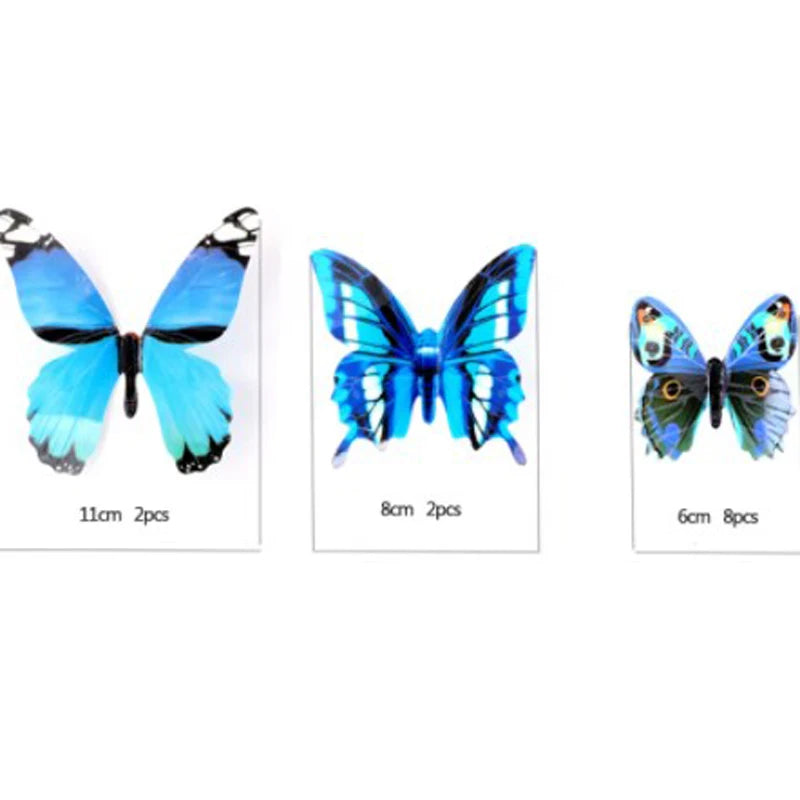 Luminous 3D Butterfly Wall Stickers for Creative Home Decor