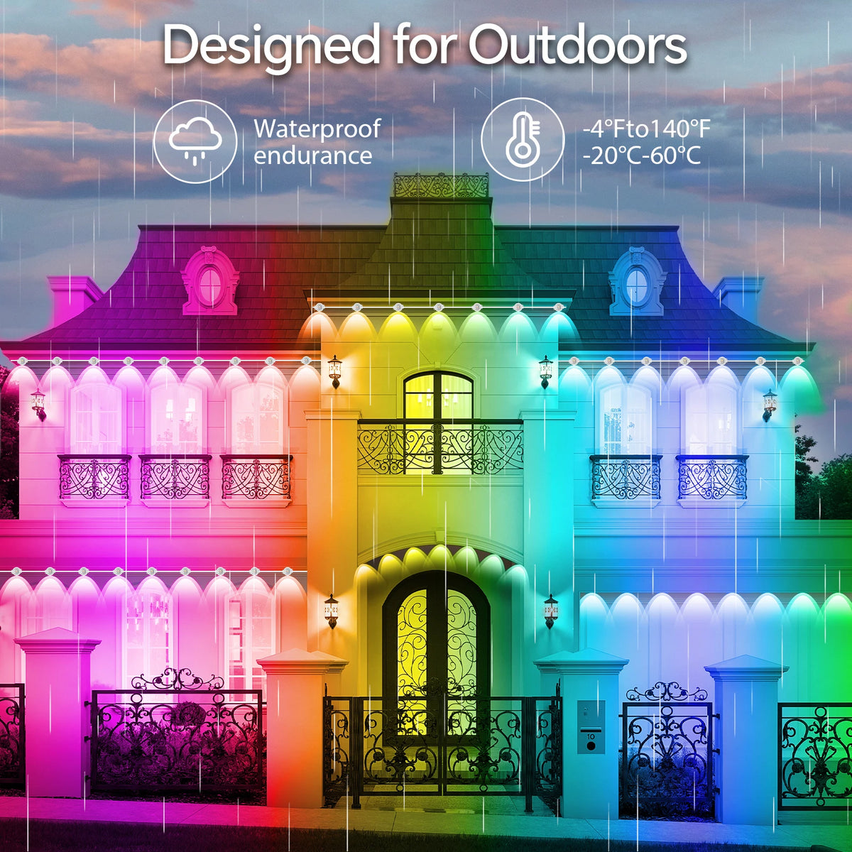 AILBTON Smart Permanent Outdoor LED Eaves Lights With App Control