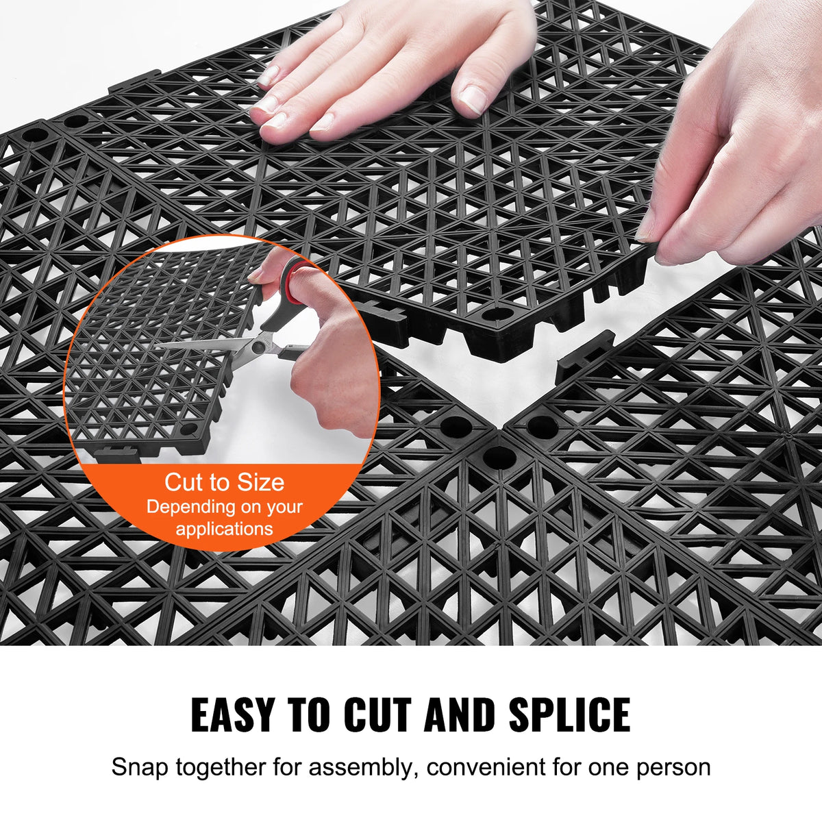 SucceBuy Interlocking Nonslip Drainage Floor Tiles for Bathrooms