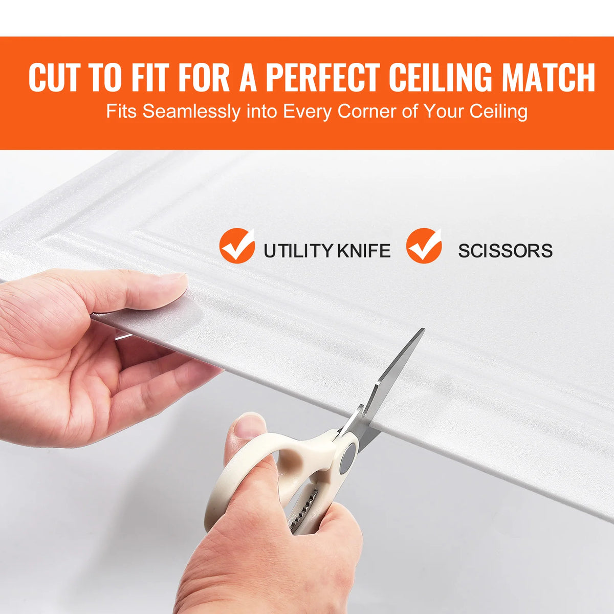 SucceBuy Premium Polystyrene Drop Ceiling Tiles for Home and Office Decorating