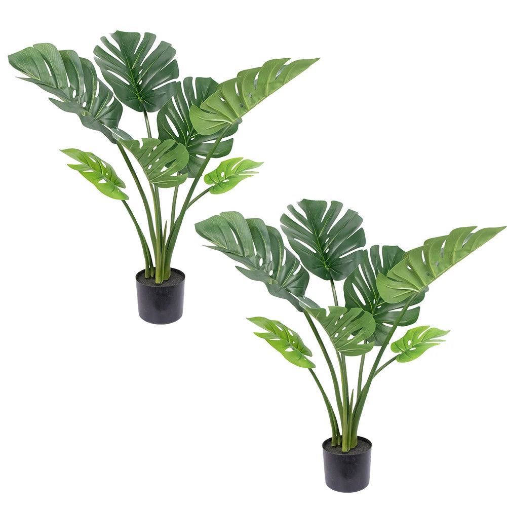 Artificial Monstera Deliciosa Tree With Pot for Home Office Decor