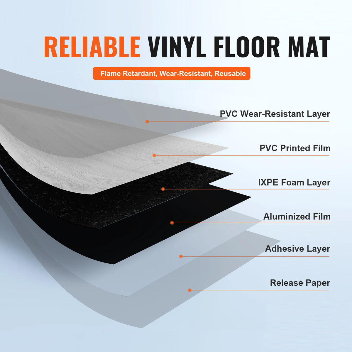 SucceBuy Self Adhesive Vinyl Floor Tiles With Wood Grain Design