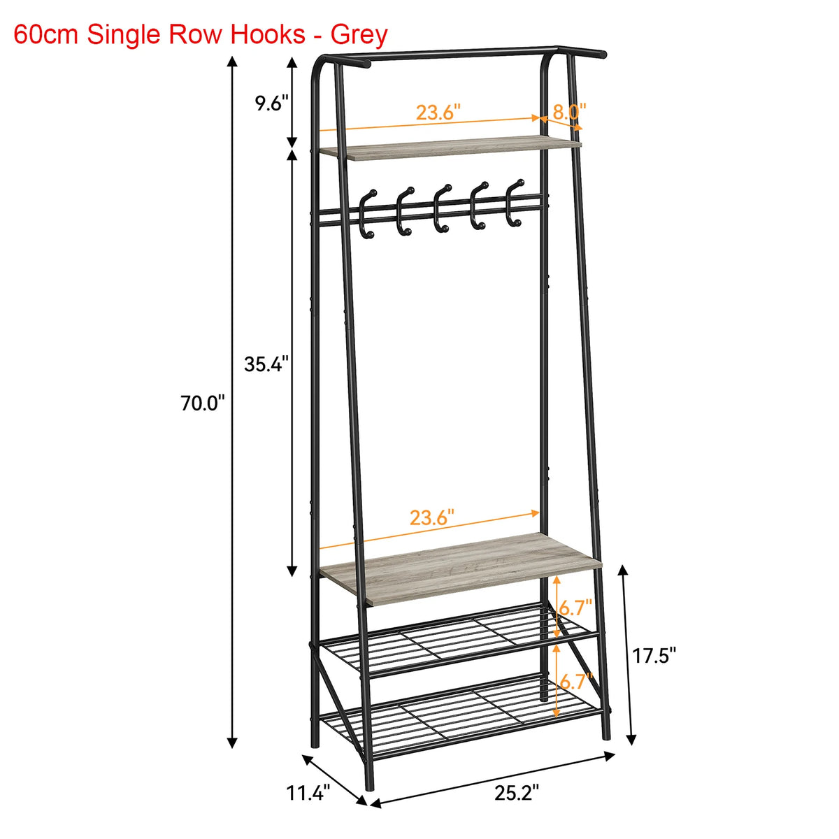 TWISTER.CK Entryway Coat Rack Bench with Shoe Storage and Hooks