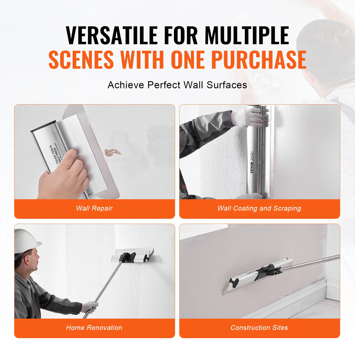 SucceBuy Drywall Skimming Blade Set With Extension Handle Lasanble