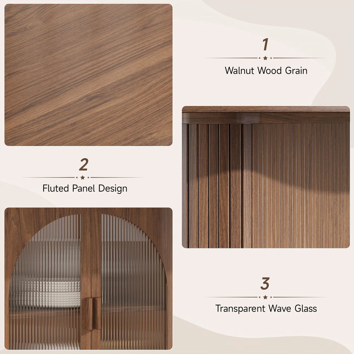 ONBRILL Oval Dining Table With Storage And LED Lighting