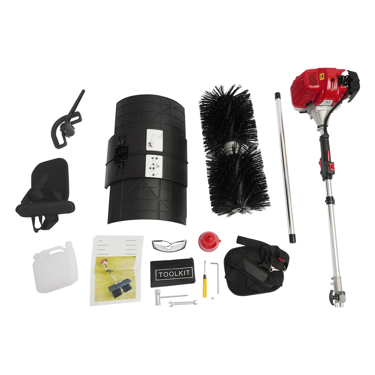 Powered Walk Behind Sweeper for Lawn, Street and Farm Cleaning