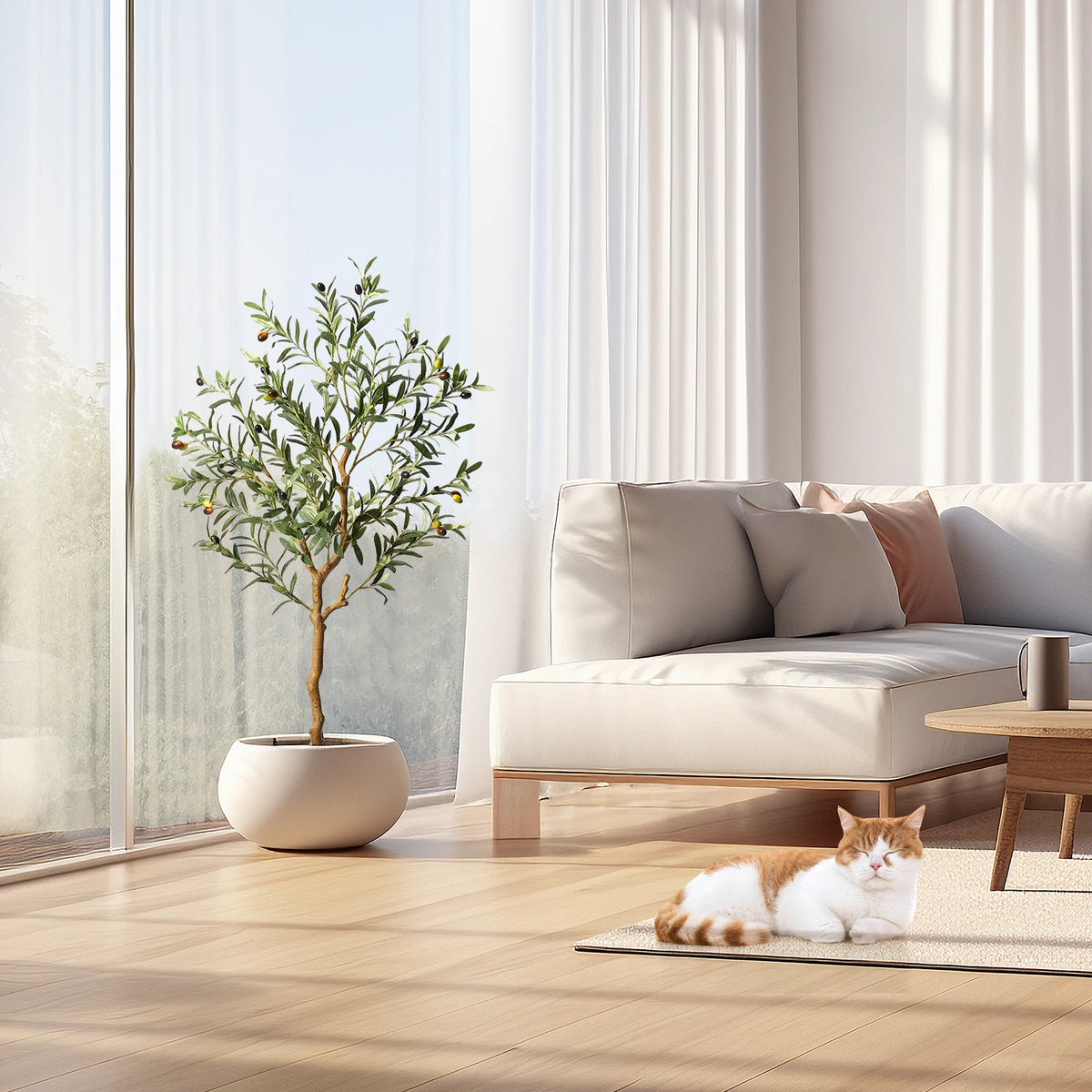 HiMISS Artificial Olive Tree for Home and Outdoor Decor